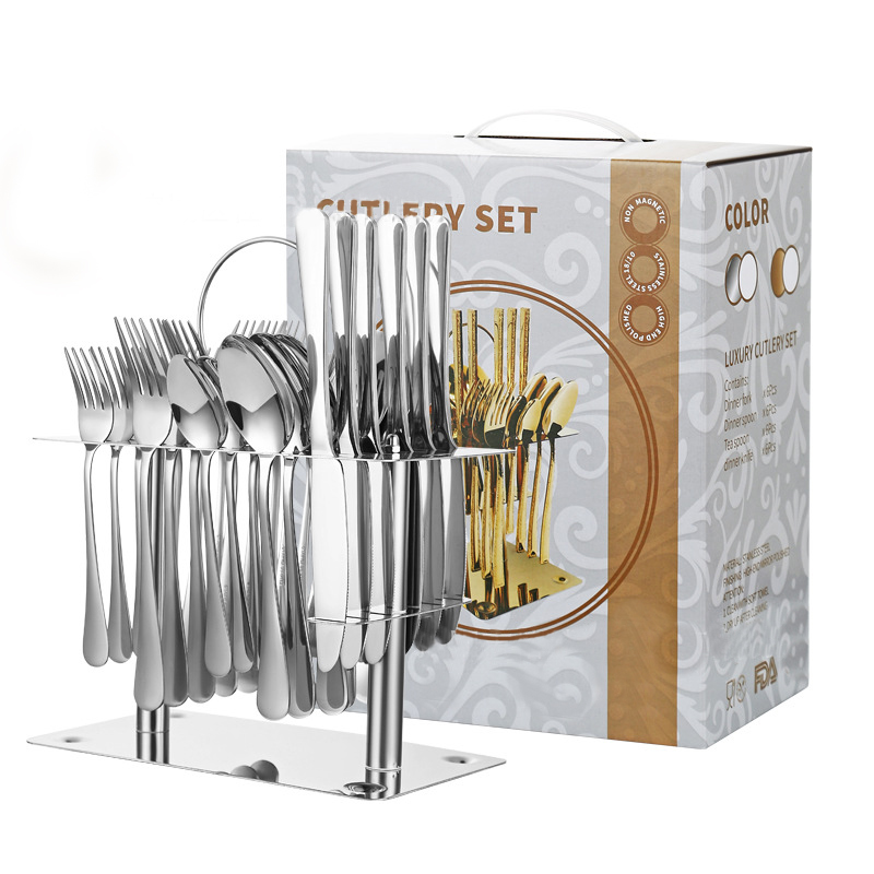DINUO Stainless Steel Tableware Beef Knife and Fork Gift Box Set 30 pieces JYDN-L-204