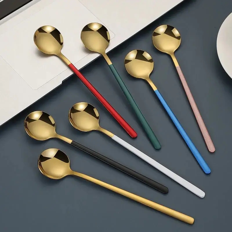 DINUOHigh Quality Stainless Steel Cutlery Gold Flatware Mirror Spoons For PartyJYDN-L-088