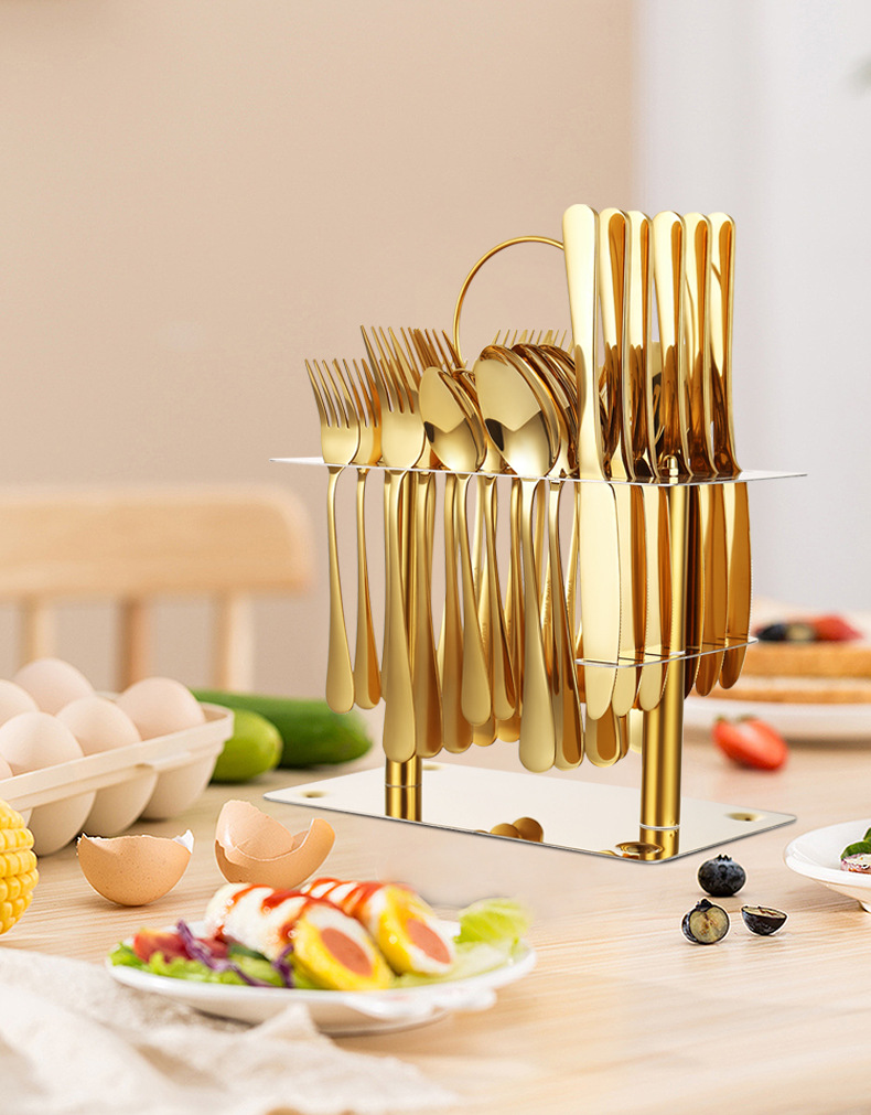 DINUO1010 stainless steel tableware 30 piece set hanging rack four main gift box set JYDN-L-198