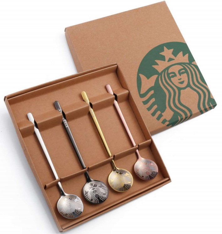 DINUO Xingba Feng Stainless Steel Goddess Dessert Spoon Mixing Spoon Coffee Spoon JYDN-L-162