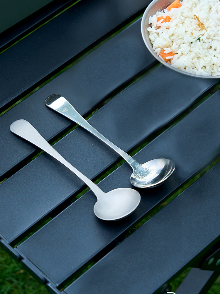 DINUO pure titanium round spoon, ultra light and durable spoon, dining spoon JYDN-L-161