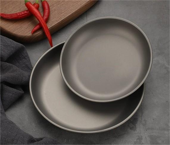 DINUO titanium plate ultra-light compact dinner plate camping and survival essentials JYDN-L-113