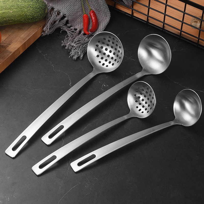 DINUO hot pot soup spoon set thickened and deepened long handle soup Congee spoon JYDN-L-100