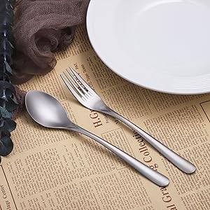 DINUO Titanium Knife and Fork Tableware Set Lightweight Tableware Modern Design JYDN-L-128