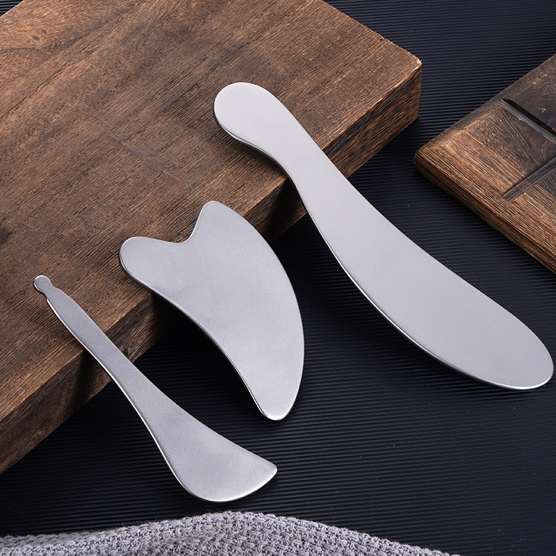 DINUO Pure Titanium Scraping Plate Fascia Knife Complete Set for Relaxing Muscles JYDN-L-150