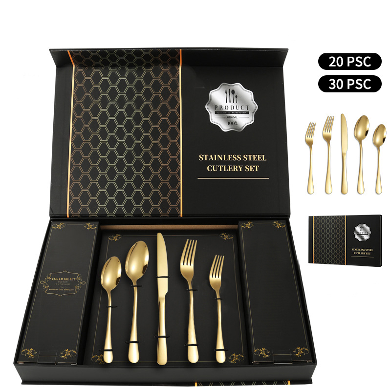 DINUO1010 Stainless Steel 20/30 Piece Set Hotel Restaurant Western Beef Gift Box Set JYDN-L-213