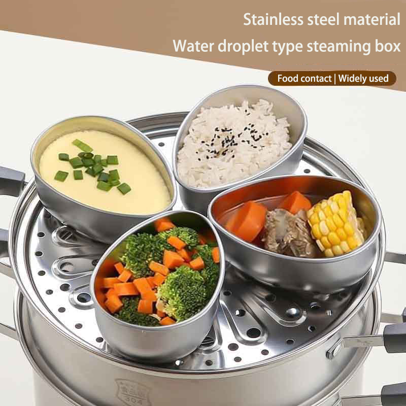 DINUO304 stainless steel water droplet steaming bowl household steaming cake mold JYDN-L-249