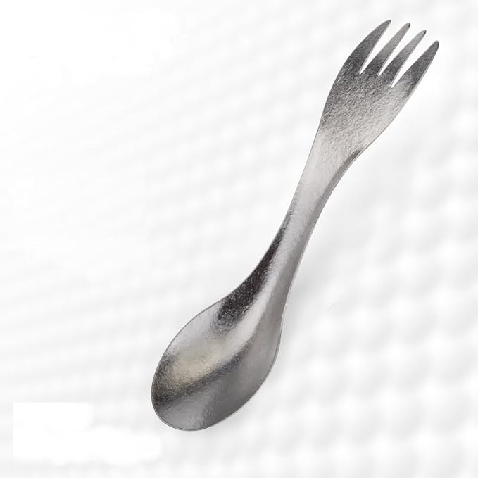DINUO Titanium Lightweight 2-in-1 Spoon Fork Backpack Tableware Camping Backpack Hiking JYDN-L-127