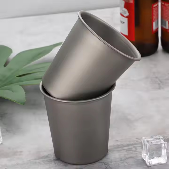 DINUO Titanium Outdoor Camping Stackable Beer Bucket Tea Cup Coffee Cup JYDN-L-145