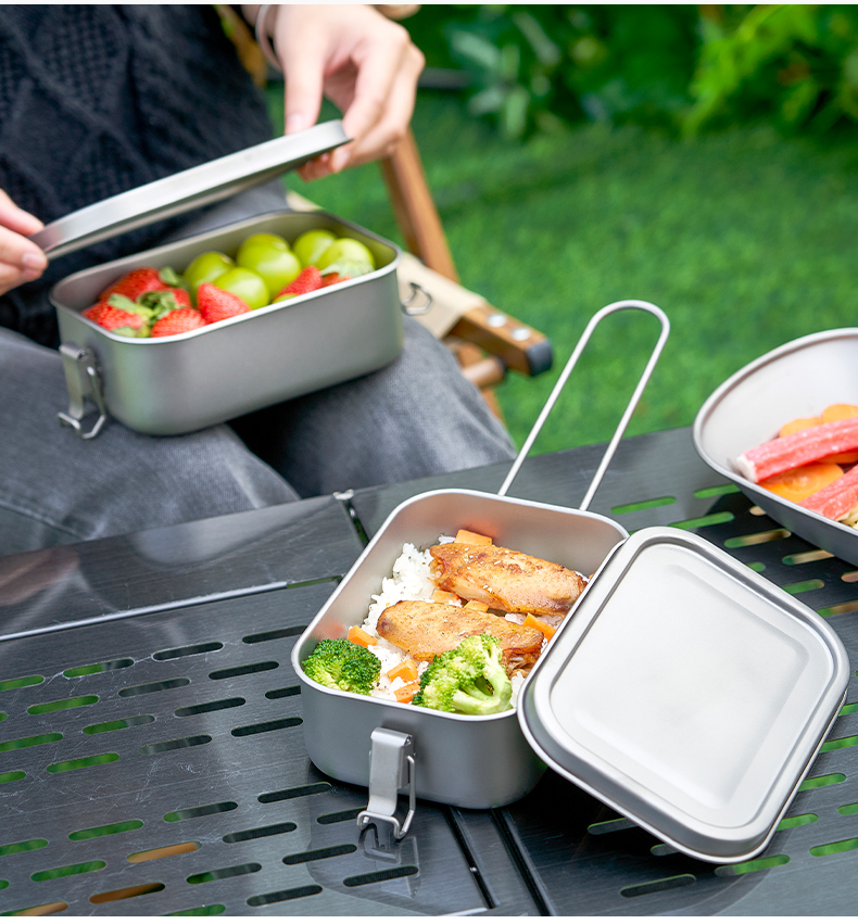 Dino outdoor tableware ultra-light picnic set with folding handle lunch box set JYDN-L-116