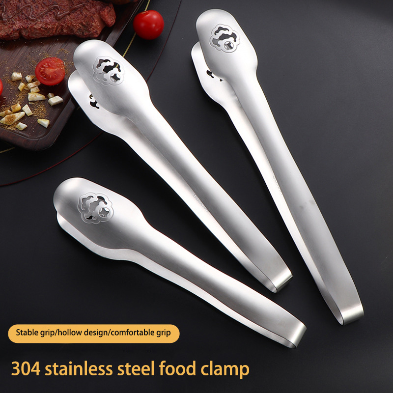 DINUO Ruyi Food Clip Stainless Steel Thickened Food Clip Commercial BBQ Buffet Food Clip JYDN-L-272