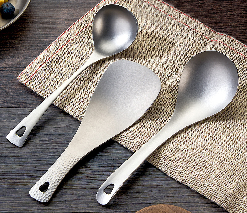 DINUO pure titanium spoon Congee spoon spoon Lo mein titanium spoon tableware JYDN-L-159