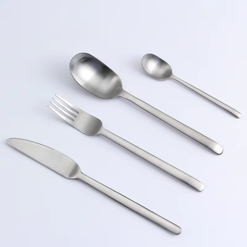 DINUO High Quality 4-piece Restaurant Hotel Stainless Steel Modern Matte Tableware Set JYDN-L-051
