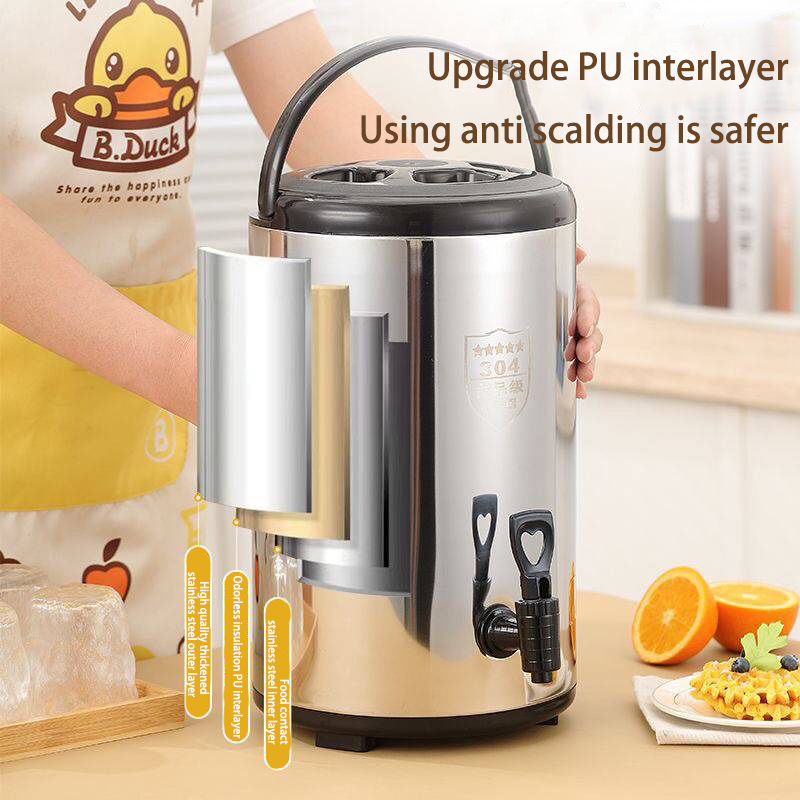 DINUO304 stainless steel milk tea bucket, insulated bucket, commercial beverage bucket JYDN-L-263