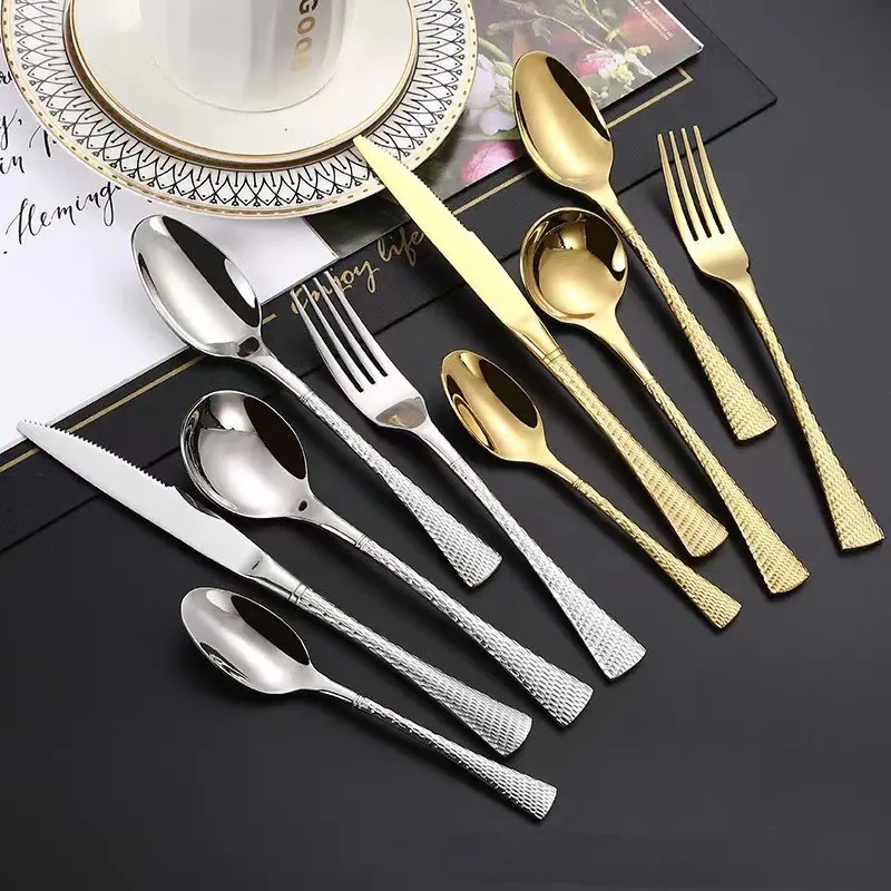 DINUO304 food grade silver tableware stainless steel banquet tableware set JYDN-L-068