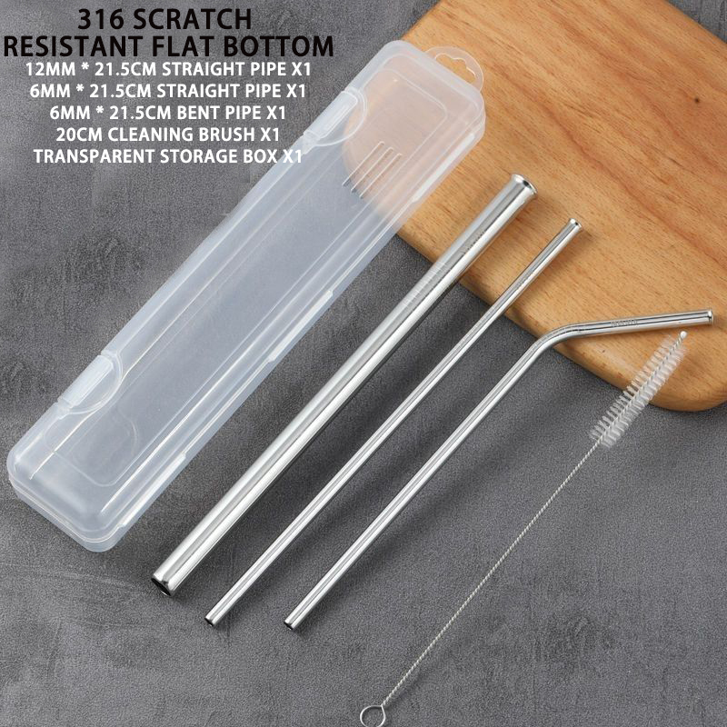 DINUOJ anti cut stainless steel straw for beverage milk tea JYDN-L-193