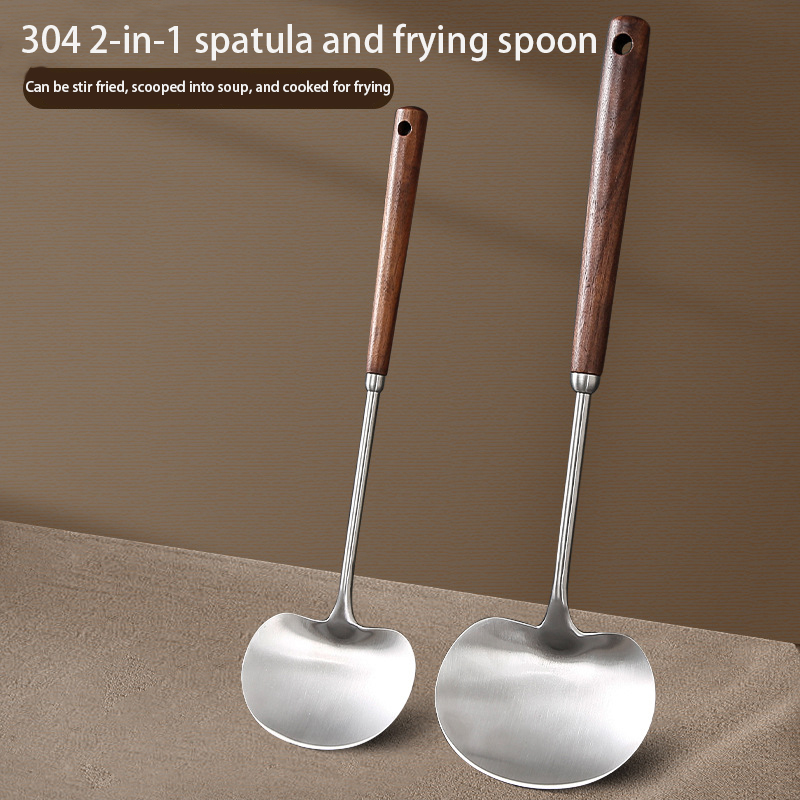 DINUO mushroom spatula stainless steel stir fry spatula anti scald kitchen utensils JYDN-L-269