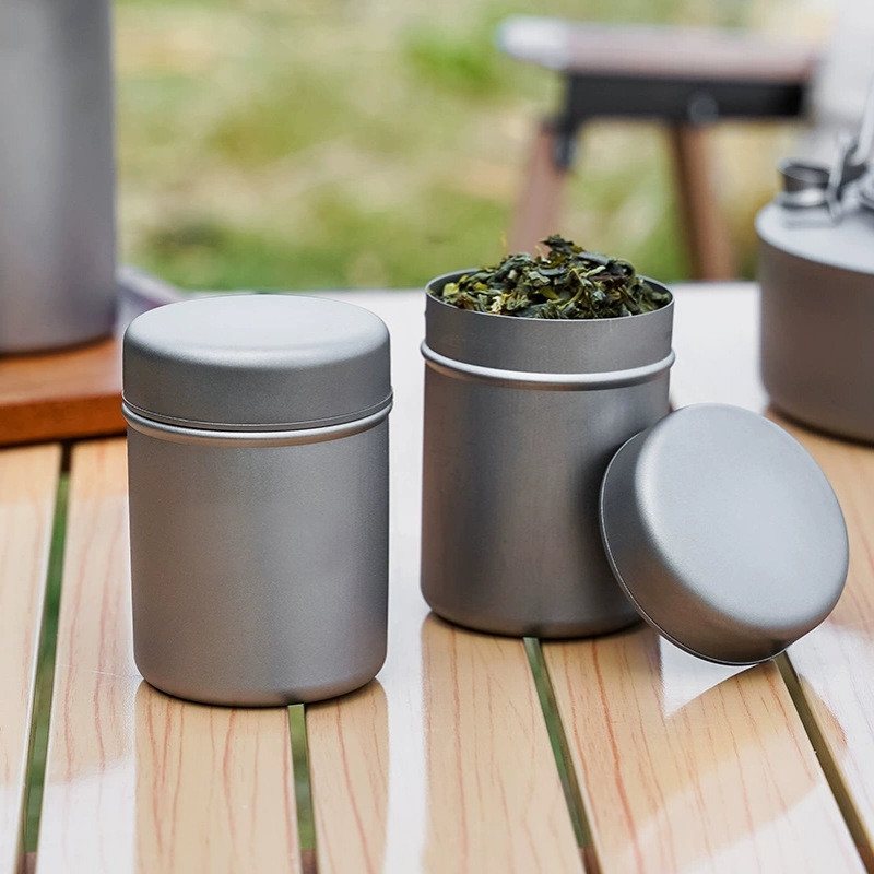 DINUO Pure Titanium Outdoor Portable Tea Box Sealed Jar Tea Storage Jar JYDN-L-139